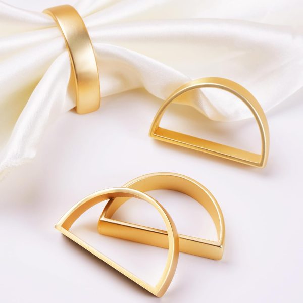 Twelve Gold Napkin Rings for Autumn and Christmas