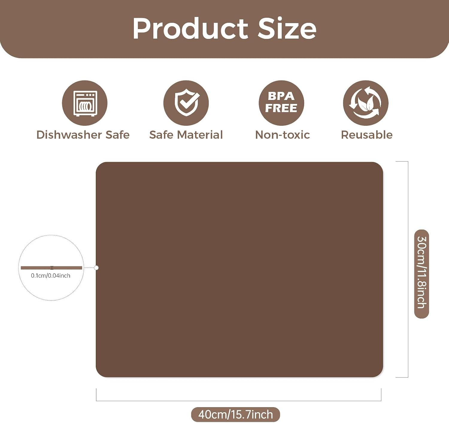 Four-Piece Food-Grade Silicone Placemat Set for Tables - Image 2