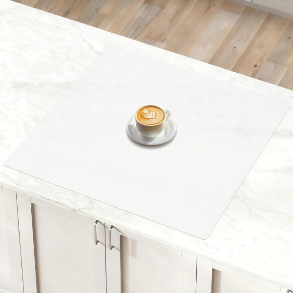 Square Silicone Mat for Kitchen Counters, Semi-Transparent