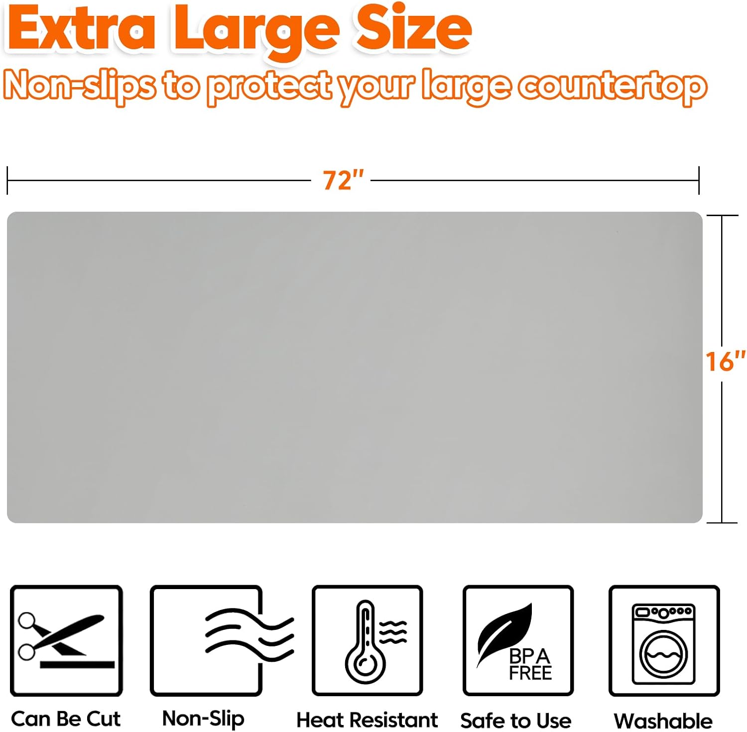 Large Heat-Resistant Silicone Mat for Kitchen Counters - Image 2
