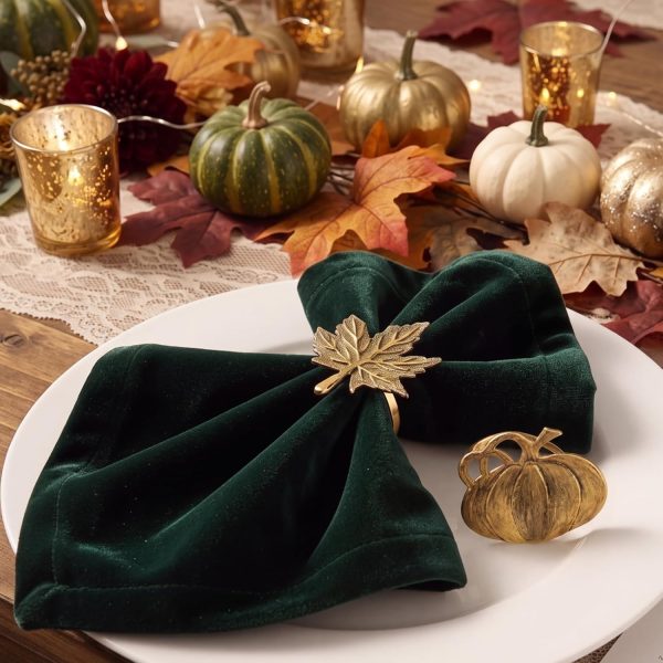 Eight-Piece Pumpkin Thanksgiving Napkin Ring Set