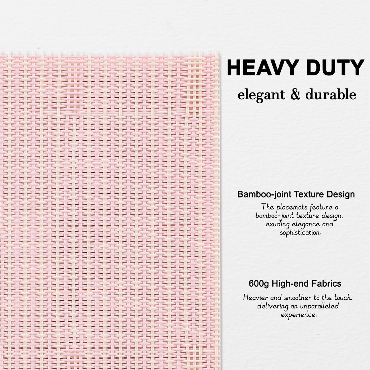 Woven Vinyl Placemat, Heat-Resistant And Easy-To-Wipe Table Mat - Image 2