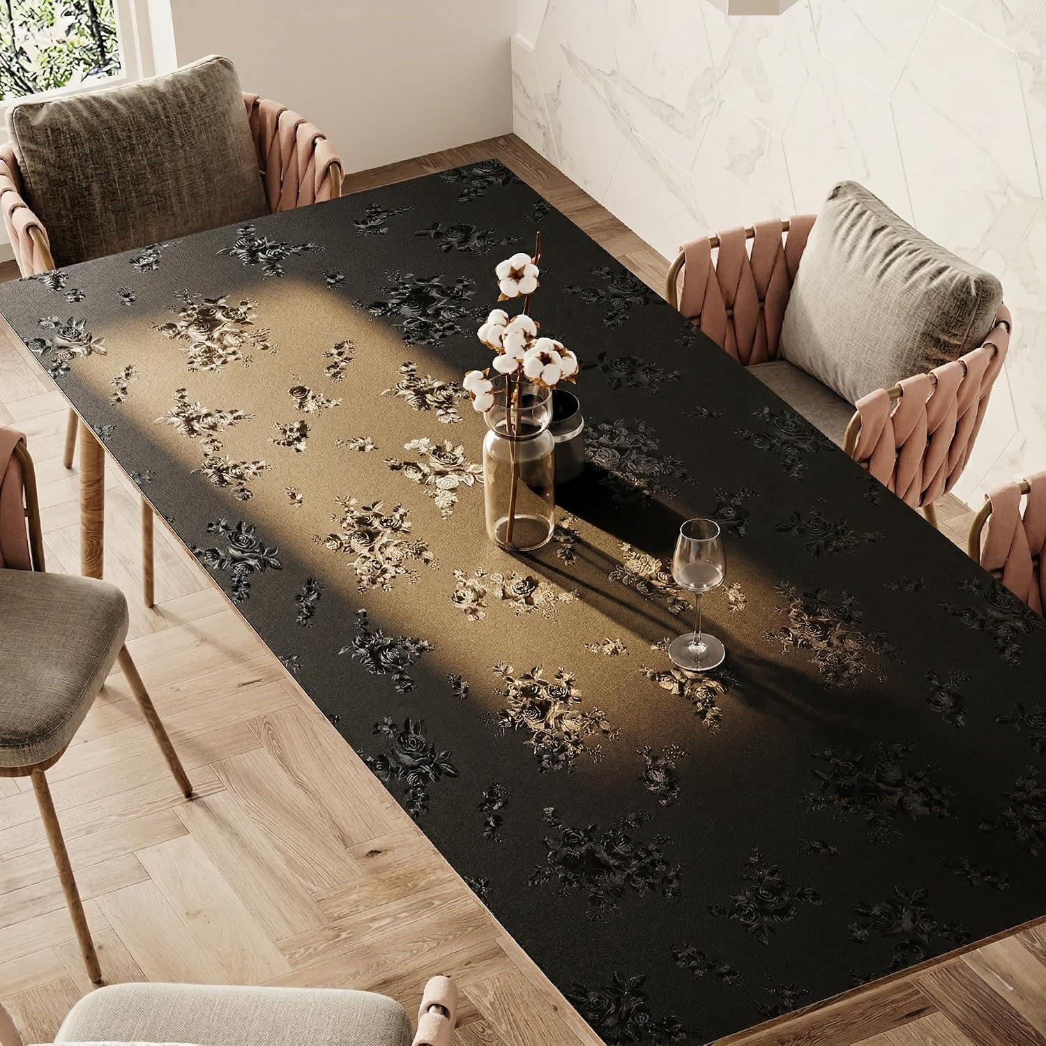 Floral PVC Table Cover and Craft Mat